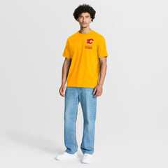 Calgary Flames Fanatics Crash The Net Legacy T-Shirt - Gold - NHL 202757004