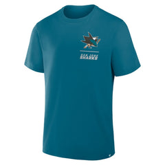San Jose Sharks Fanatics Crash The Net Legacy T-Shirt - Teal - NHL 202757012