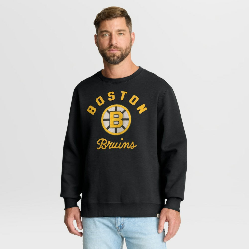 Boston Bruins Fanatics Vintage Stickler Sweatshirt - Black - NHL 202757026