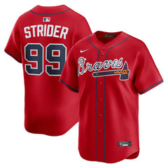 Spencer Strider Atlanta Braves Nike Alternate Limited Player Jersey - Red - Nike Lifestyle
