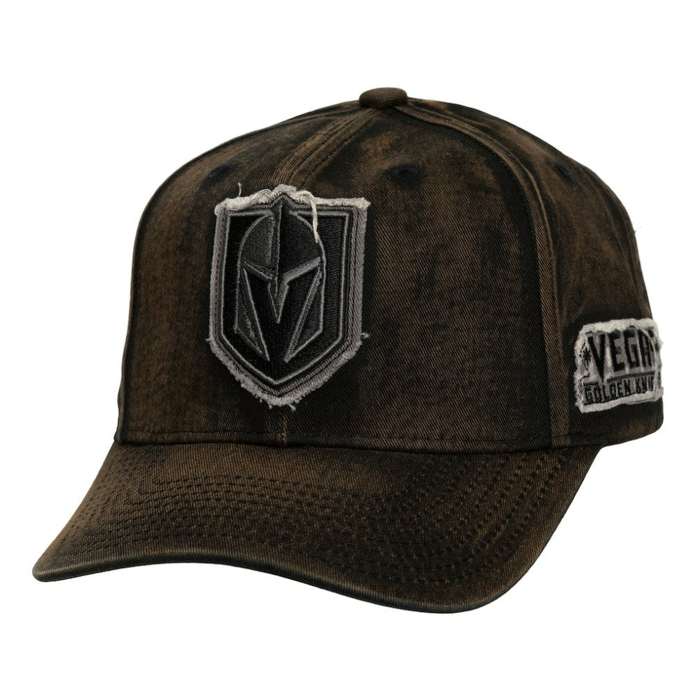 Vegas Golden Knights Mitchell & Ness Downtown Snow Wash Pro-Crown Adjustable Hat - Black - NHL 202757461