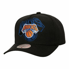 New York Knicks Tilted Pro Pinch Adjustable Hat Black | Mitchell & Ness