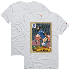 Bo Jackson Kansas City Royals Homage 1987 Topps Baseball Card Player T-Shirt - Ash - MLB Discount
