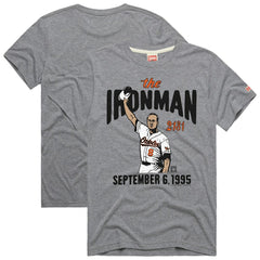 Cal Ripken Jr. Baltimore Orioles Homage Graphic Player T-Shirt - Gray - MLB Discount