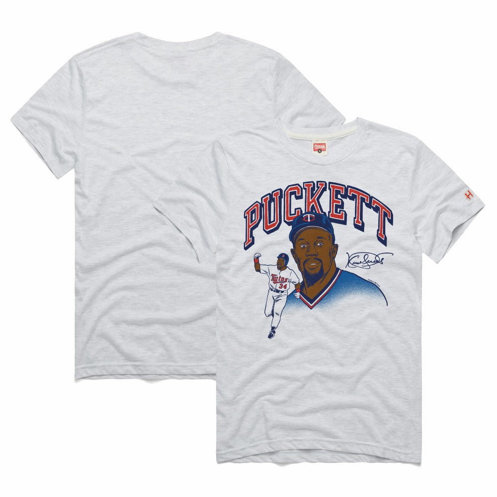 Kirby Puckett Minnesota Twins Homage Graphic Player Tri-Blend T-Shirt - Ash - MLB Discount