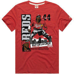 Elly De La Cruz Cincinnati Reds Homage Graphic Player Tri-Blend T-Shirt - Red - MLB on Sale
