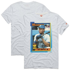 Ken Griffey Jr. Seattle Mariners Homage 1990 Topps Baseball Card Player T-Shirt - Ash - MLB Discount