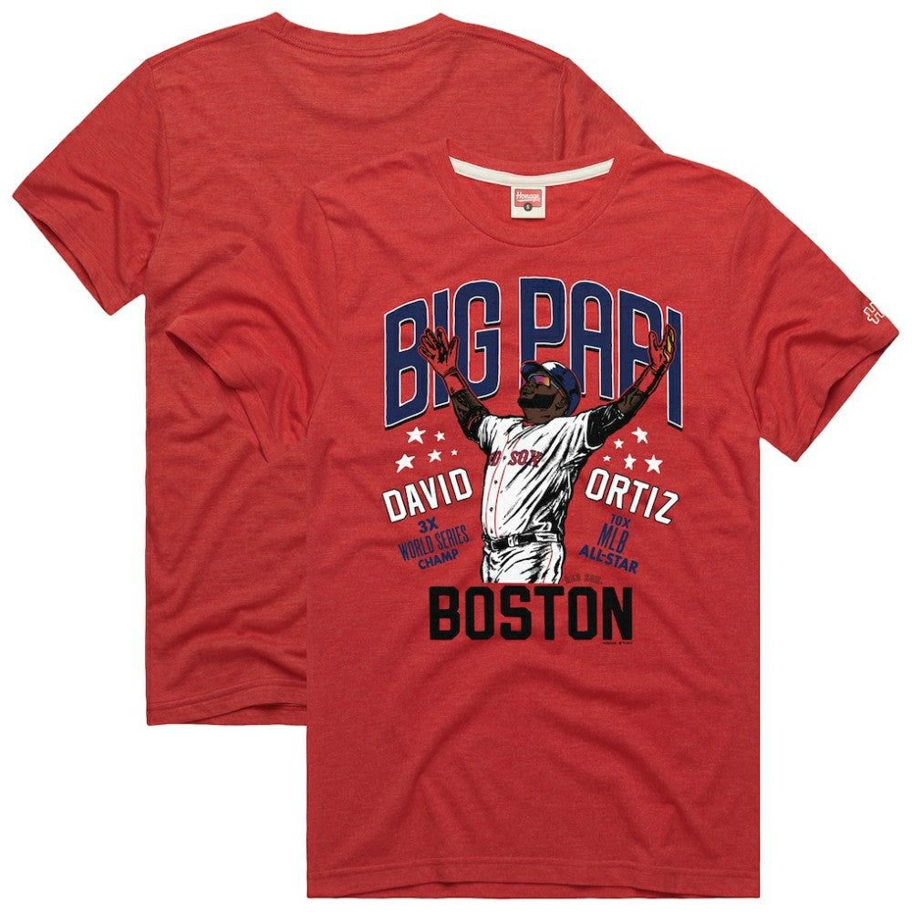 David Ortiz Boston Red Sox Homage Graphic Player T-Shirt - Red - MLB Lifestyle