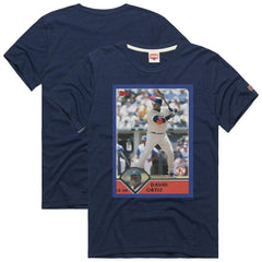 David Ortiz Boston Red Sox Homage 2003 Topps Baseball Card Player T-Shirt - Navy - MLB Sale