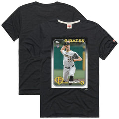 Paul Skenes Pittsburgh Pirates Homage 2024 Topps Baseball Card Player Tri-Blend T-Shirt - Charcoal - MLB Discount