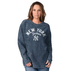 New York Yankees G-III 4Her by Carl Banks Women's Comfy Cord Pullover Sweatshirt - Navy - MLB Online