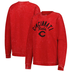 Cincinnati Reds G-III 4Her by Carl Banks Women's Comfy Cord Pullover Sweatshirt - Red - MLB Discount