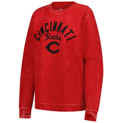Cincinnati Reds G-III 4Her by Carl Banks Women's Comfy Cord Pullover Sweatshirt - Red - MLB Discount