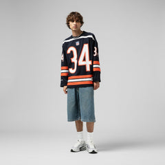 Mitchell & Ness Walter Payton Chicago Bears Maxxed Out Fashion Hockey Jersey Navy