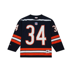 Mitchell & Ness Walter Payton Chicago Bears Maxxed Out Fashion Hockey Jersey Navy