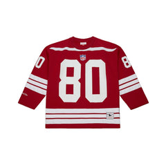 Mitchell & Ness Jerry Rice San Francisco 49ers Maxxed Out Fashion Hockey Jersey Scarlet