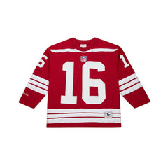 Mitchell & Ness Joe Montana San Francisco 49ers Maxxed Out Fashion Hockey Jersey Scarlet