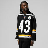 Mitchell & Ness Troy Polamalu Pittsburgh Steelers Maxxed Out Fashion Hockey Jersey Black