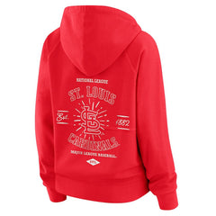 St. Louis Cardinals WEAR by Erin Andrews Women's Vintage Full-Zip Raglan Hoodie - Red - MLB on Sale