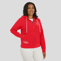 St. Louis Cardinals WEAR by Erin Andrews Women's Vintage Full-Zip Raglan Hoodie - Red - MLB on Sale