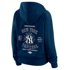 New York Yankees WEAR by Erin Andrews Women's Vintage Full-Zip Raglan Hoodie - Navy - MLB Online