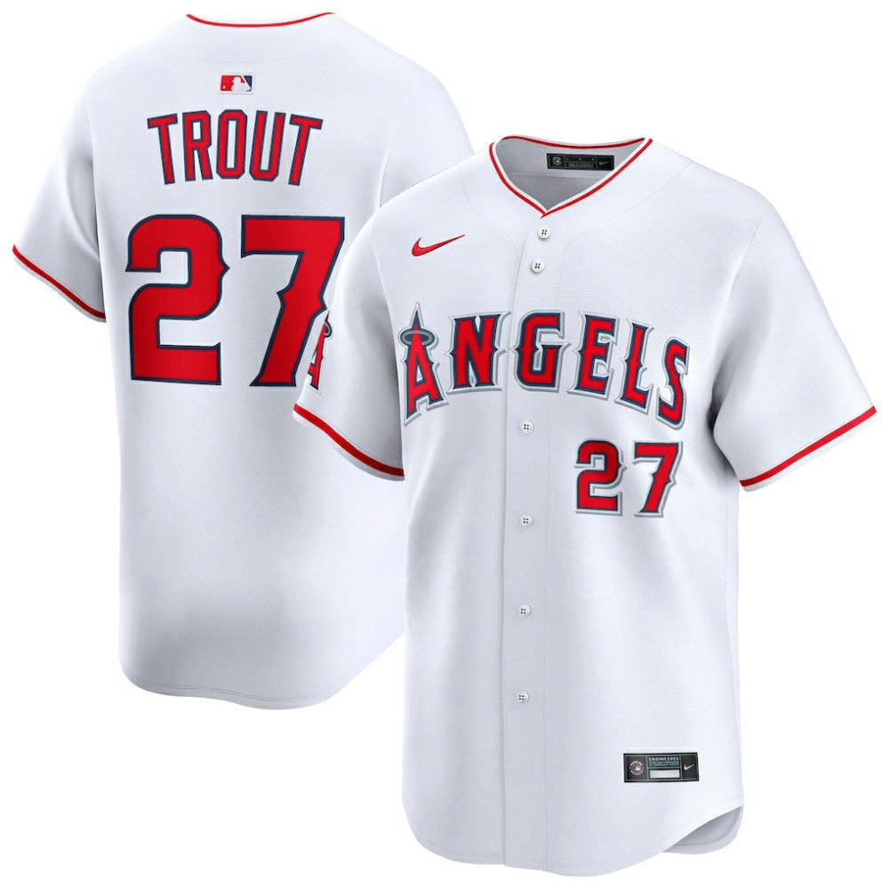 Mike Trout Los Angeles Angels Nike Home Limited Player Jersey - White - Nike Lifestyle