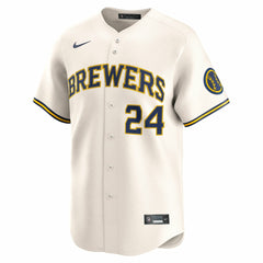 William Contreras Milwaukee Brewers Nike Home Limited Player Jersey - Cream - Nike Online