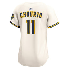 Jackson Chourio Milwaukee Brewers Nike Women's Home Limited Player Jersey - Cream - Nike Lifestyle