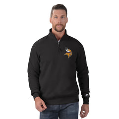 Minnesota Vikings Starter Classic Half-Zip Pullover Sweatshirt Black