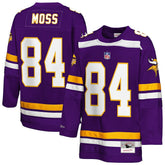 Mitchell & Ness Randy Moss Minnesota Vikings Youth Hockey Fashion Jersey Purple
