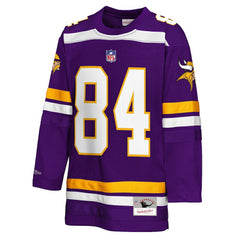 Mitchell & Ness Randy Moss Minnesota Vikings Youth Hockey Fashion Jersey Purple