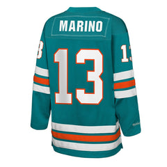 Mitchell & Ness Dan Marino Miami Dolphins Youth Hockey Fashion Jersey Aqua