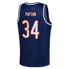 Mitchell & Ness Walter Payton Chicago Bears Youth Retired Player NFL Basketball Fashion Jersey Navy