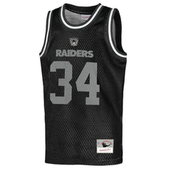 Mitchell & Ness Bo Jackson Las Vegas Raiders Youth Retired Player NFL Basketball Fashion Jersey Black