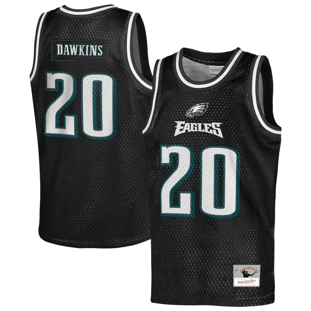 Mitchell & Ness Brian Dawkins Philadelphia Eagles Youth Retired Player NFL Basketball Fashion Jersey Black