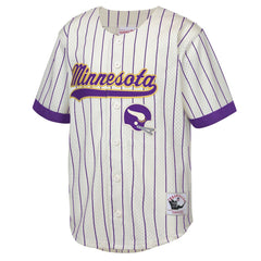 Mitchell & Ness Randy Moss Minnesota Vikings Youth Retired Player Name & Number Baseball Jersey Cream