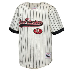 Mitchell & Ness Jerry Rice San Francisco 49ers Youth Retired Player Name & Number Baseball Jersey Cream