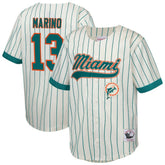 Mitchell & Ness Dan Marino Miami Dolphins Youth Retired Player Name & Number Baseball Jersey Cream