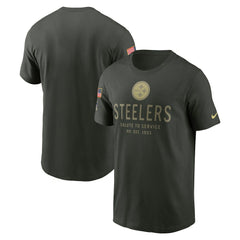 Nike Pittsburgh Steelers 2025 Salute to Service Sideline Primary Edge Dri-FIT T-Shirt Forest Green