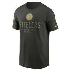 Nike Pittsburgh Steelers 2025 Salute to Service Sideline Primary Edge Dri-FIT T-Shirt Forest Green