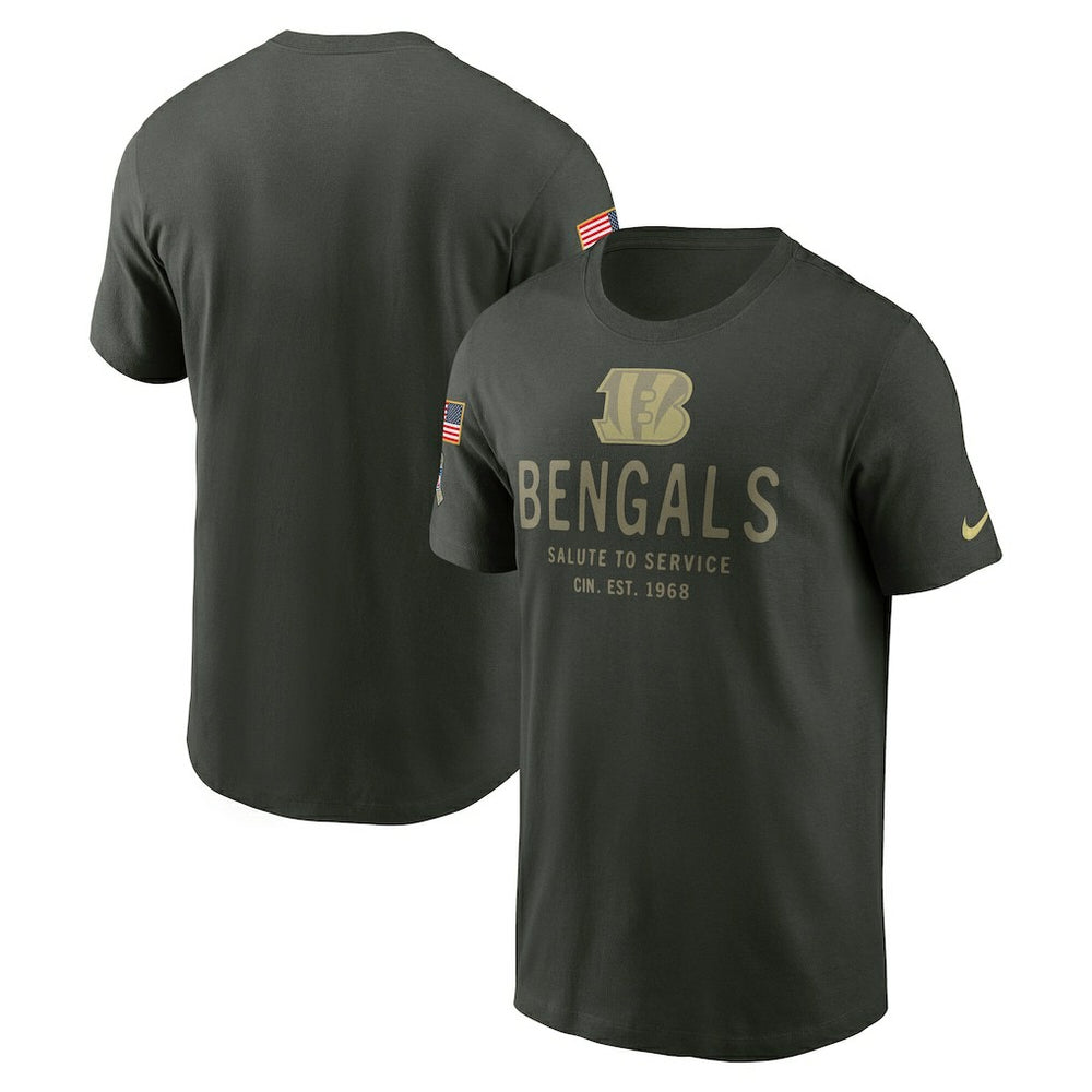 Nike Cincinnati Bengals 2025 Salute to Service Sideline Primary Edge Dri-FIT T-Shirt Forest Green