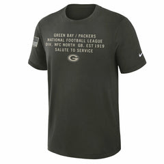 Nike Green Bay Packers 2025 Salute to Service Sideline Slub Dri-FIT T-Shirt Forest Green