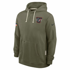 Nike Houston Texans 2025 Salute to Service Sideline Standard Issue Dri-FIT Hoodie Olive