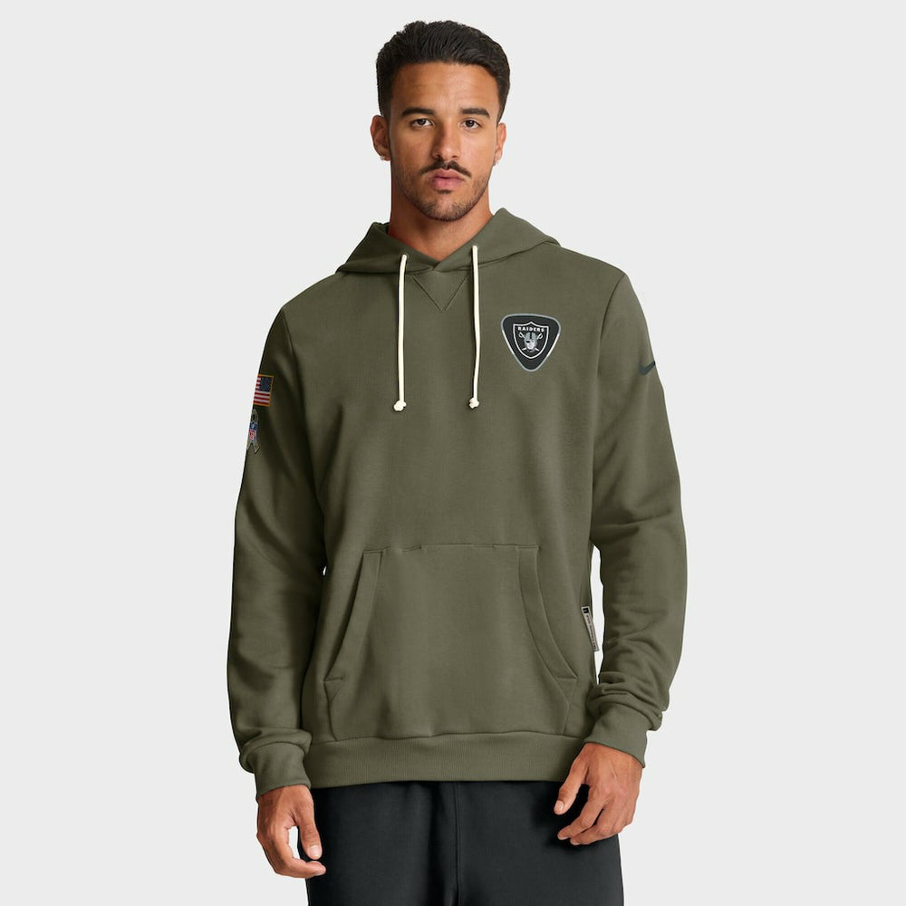 Nike Las Vegas Raiders 2025 Salute to Service Sideline Standard Issue Dri-FIT Hoodie Olive
