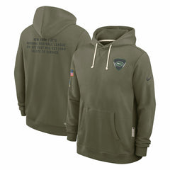 Nike New York Jets 2025 Salute to Service Sideline Standard Issue Dri-FIT Hoodie Olive