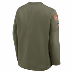 Nike New York Jets 2025 Salute to Service Sideline Coaches Therma-FIT Long Sleeve Shirt Olive