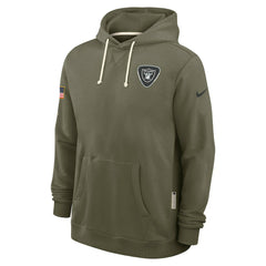 Nike Las Vegas Raiders Big & Tall 2025 Salute to Service Sideline Dominant Force Dri-FIT Hoodie Olive