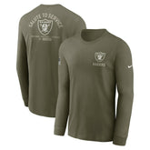 Nike Las Vegas Raiders 2025 Salute to Service Sideline Long Sleeve T-Shirt Olive