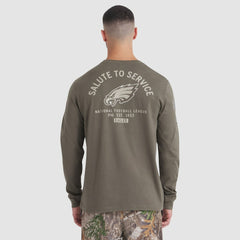 Nike Philadelphia Eagles 2025 Salute to Service Sideline Long Sleeve T-Shirt Olive