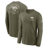 Nike Jacksonville Jaguars 2025 Salute to Service Sideline Long Sleeve T-Shirt Olive